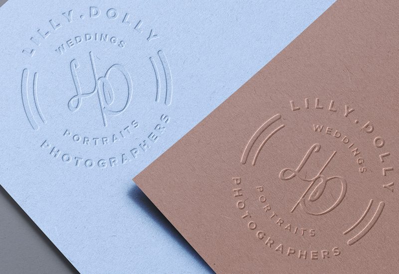 Embossed Paper Logo PSD Mockups