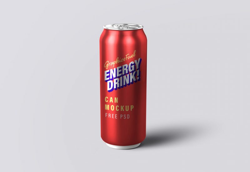 Energy Drink Can Mockup