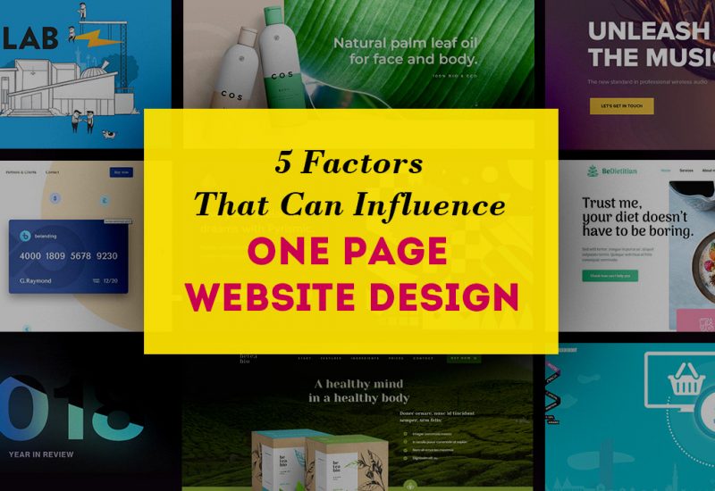 Factors Influencing One Page Websites
