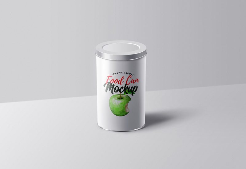 Food Can Tin Packaging Mockup
