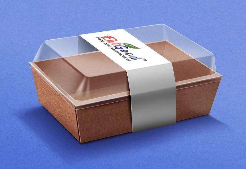 Food Container Paper Box Mockup