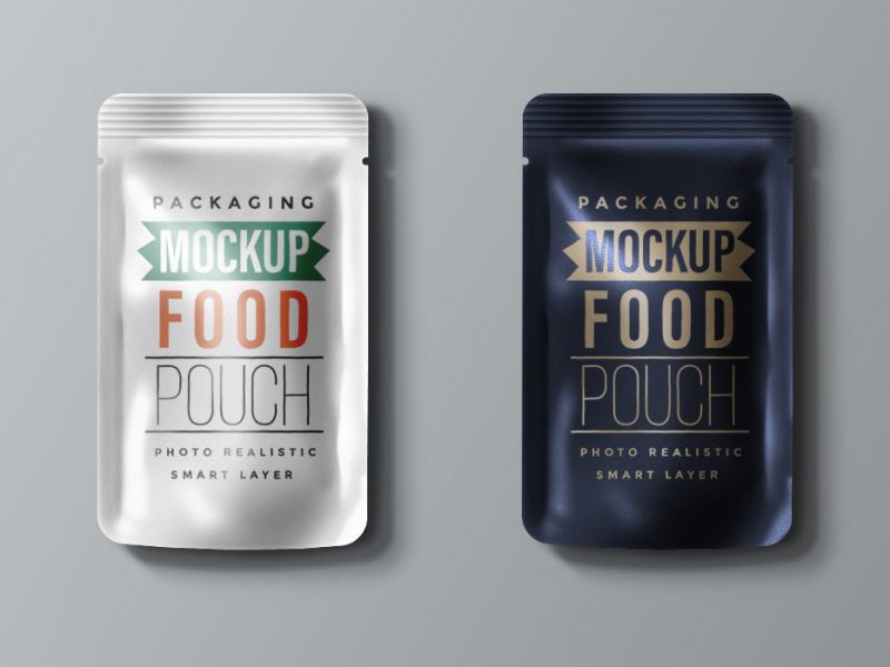 Food Packaging Pouch Mockup PSD