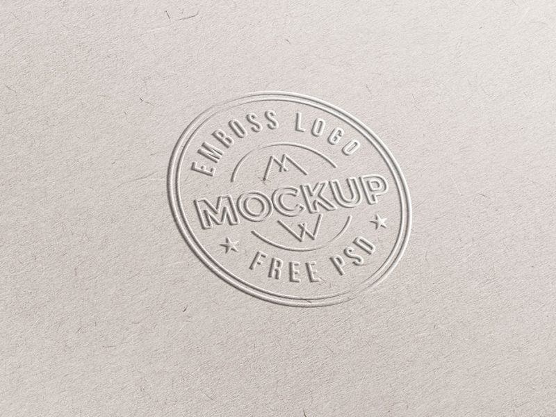 Free Emboss Logo Mockup