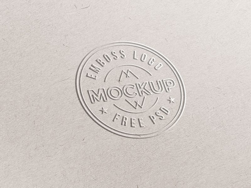 Free Emboss Logo Mockup