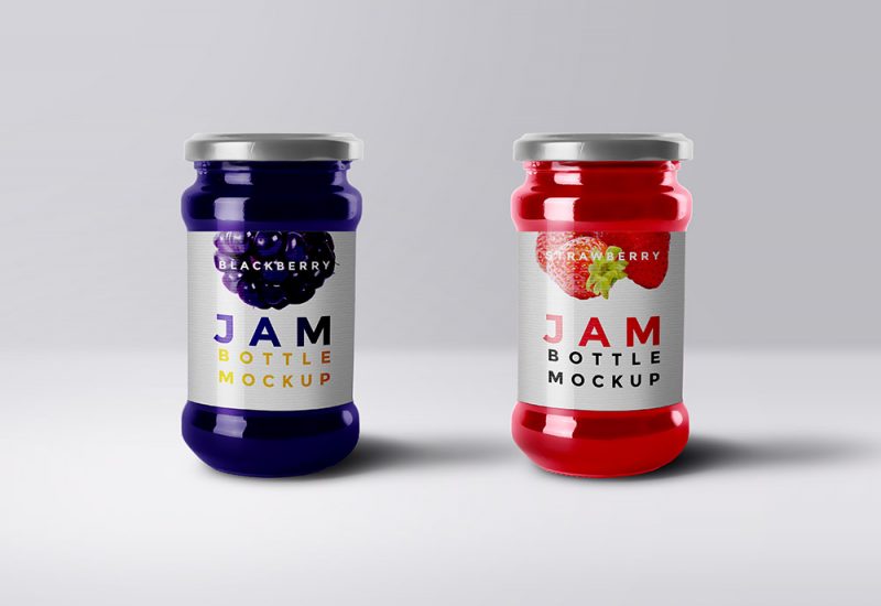 Free Jam Bottle Mockup PSD