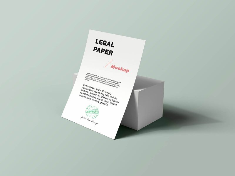Free-Legal-Paper-Mockup-Template