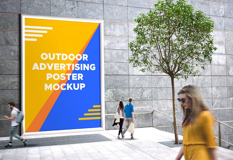 Free Outdoor Advertising PSD Mockup