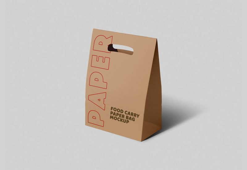 Free Packaging Paper Carry Bag Mockup