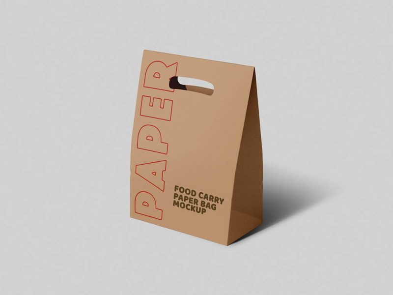 Free Packaging Paper Carry Bag Mockup