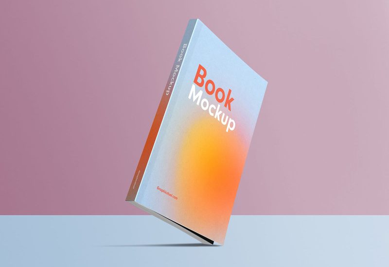 Free Standing Book Mockup PSD Template