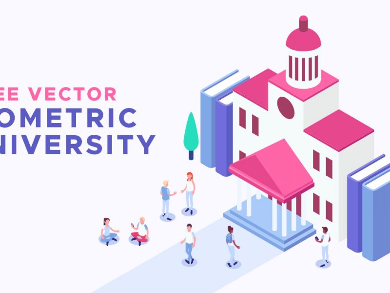 Free Vector Isometric Education Icons
