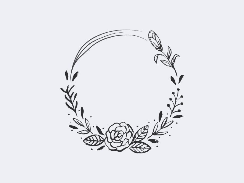 Hand Drawn Vector Floral Frames & Badges