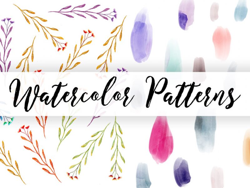 Hand drawn Watercolor Patterns