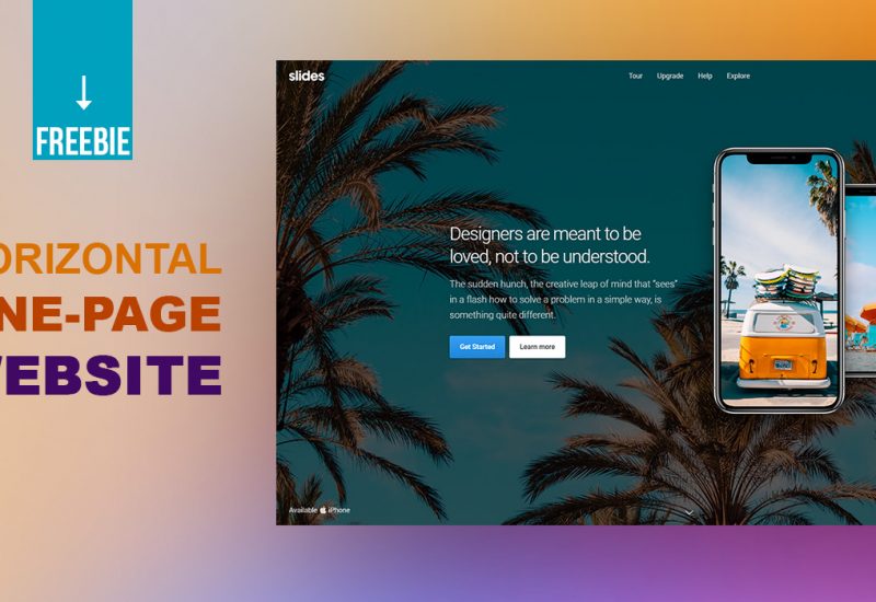 Horizontal One Page Website