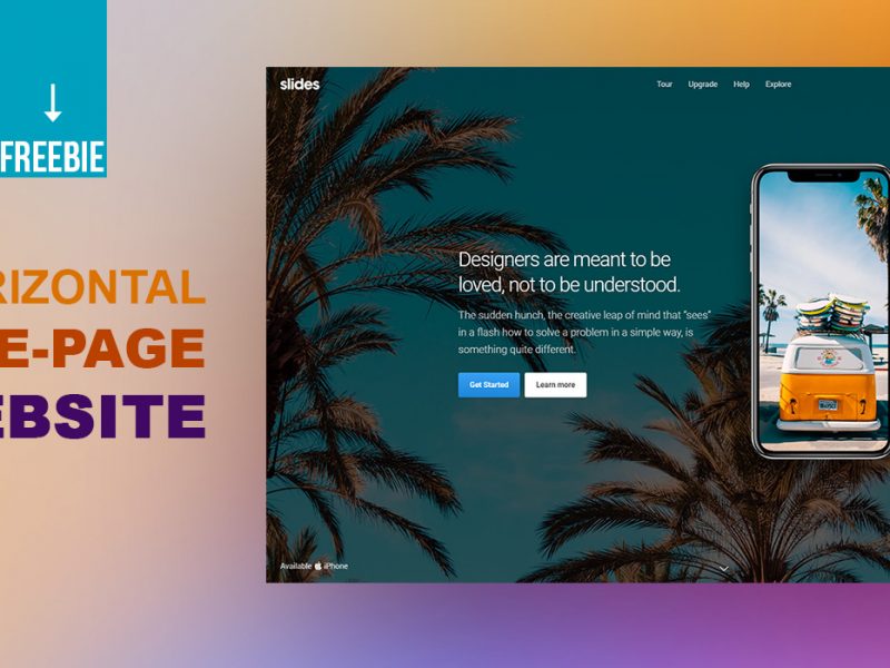 Horizontal One Page Website