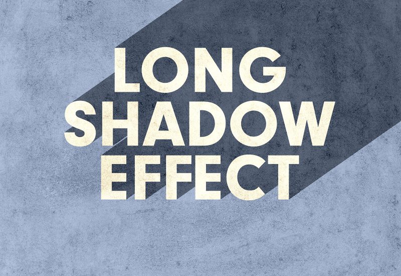 Long Shadow Text Effect PSD Template
