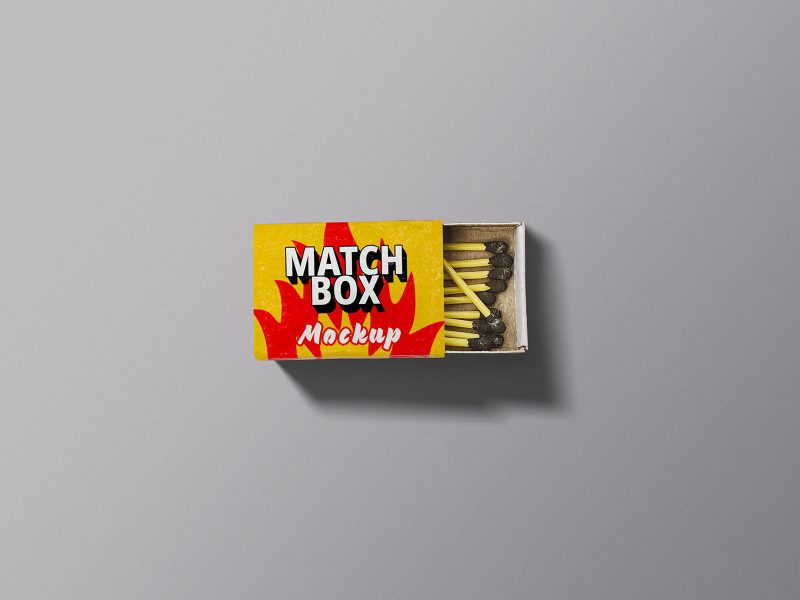 Withered Matchbox Mockup Template