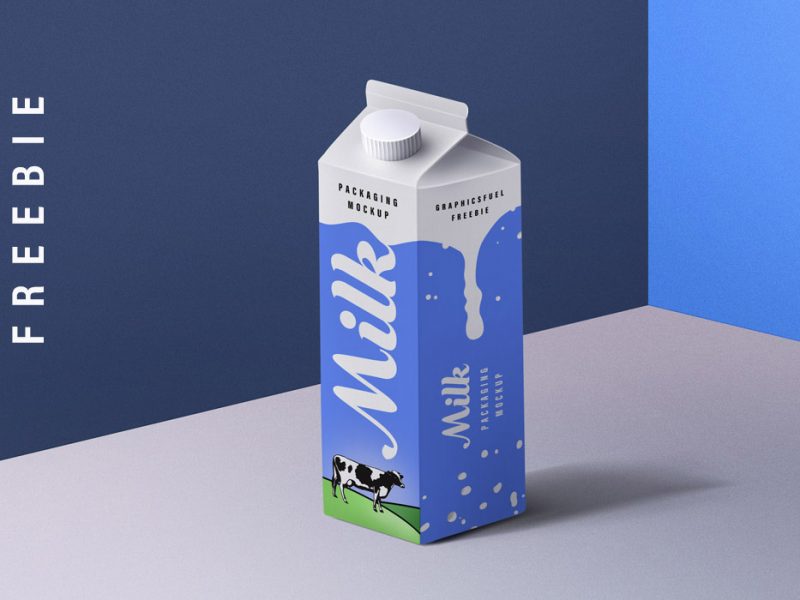 Milk Packaging PSD Mockup