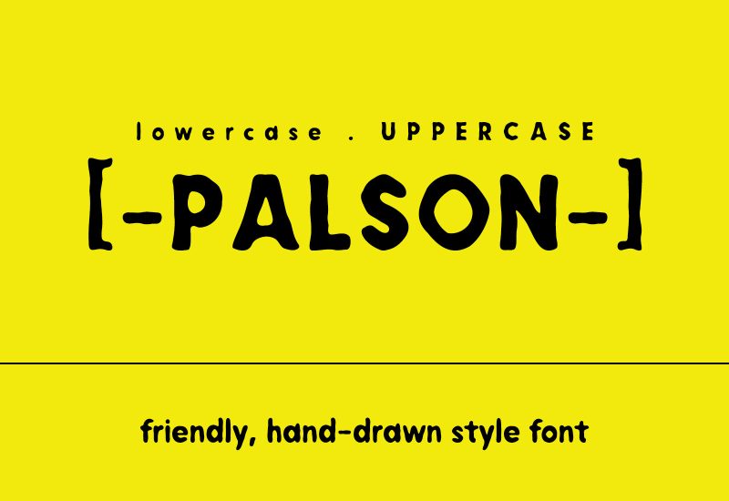 Palson Hand-drawn Style Font
