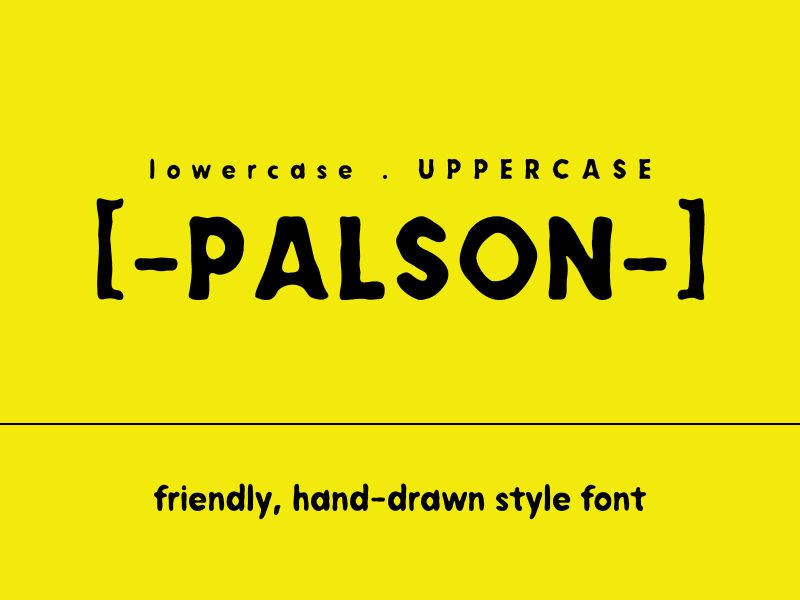Palson Hand-drawn Style Font