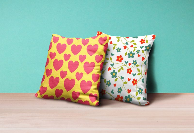 Square Pillows Mockup