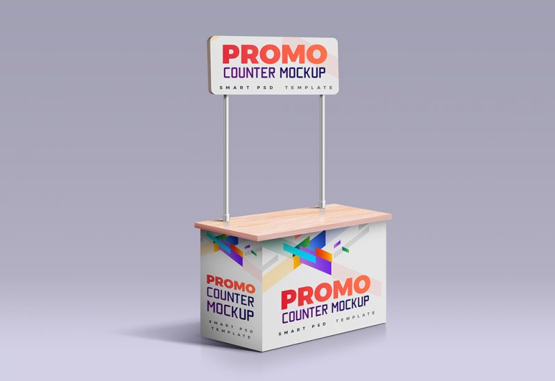 Promotion Counter Mockup PSD