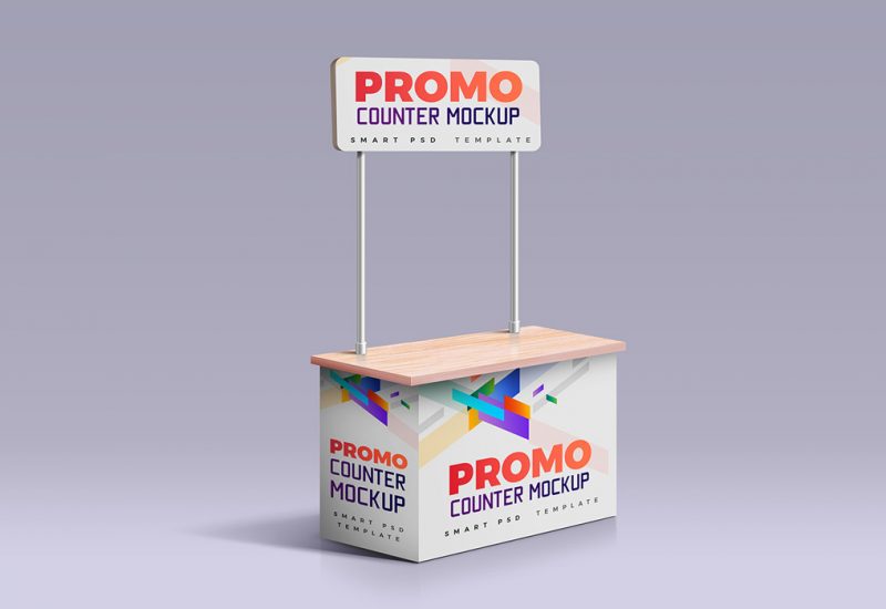 Promotion Counter Mockup PSD