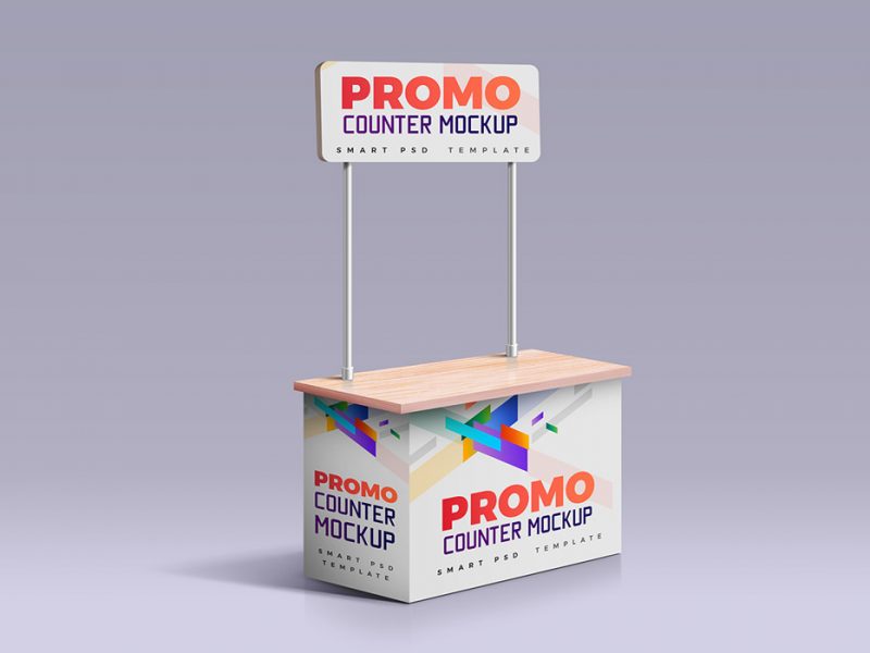 Promotion Counter Mockup PSD