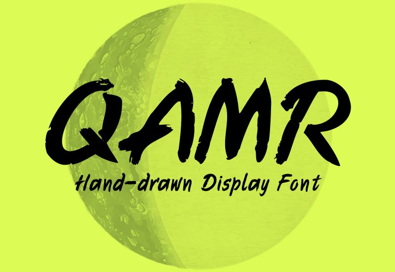 Qamr hand-drawn display font