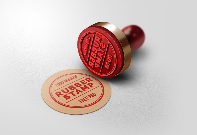 Rubber Stamp Logo Mockup