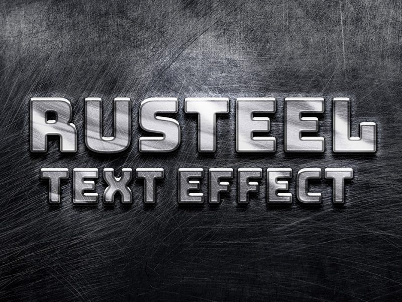Rusteel Text Effect PSD