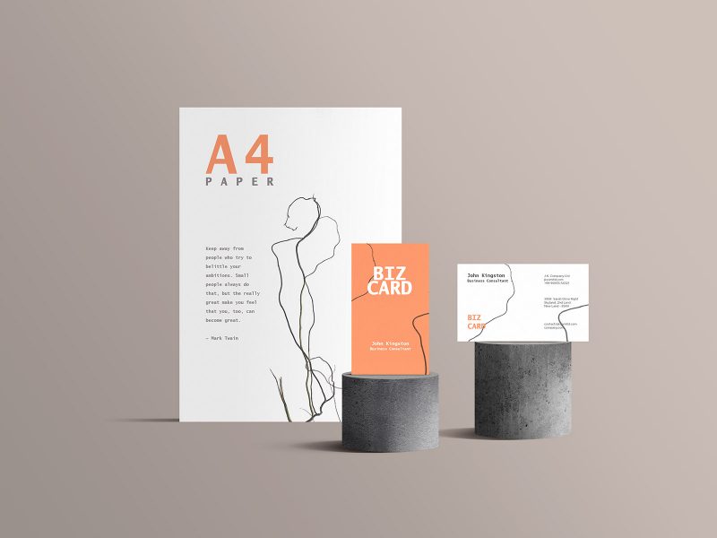 Standing Branding Stationery Mockup