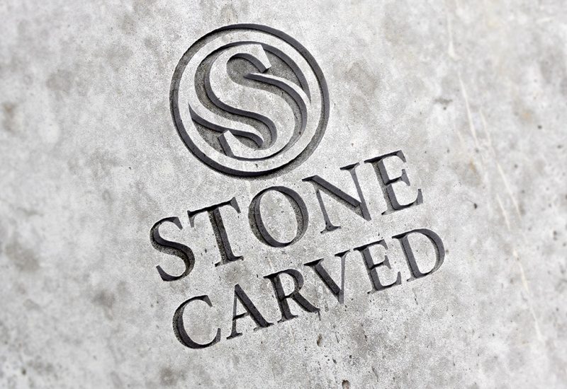 Stone Carved Logo Mockup