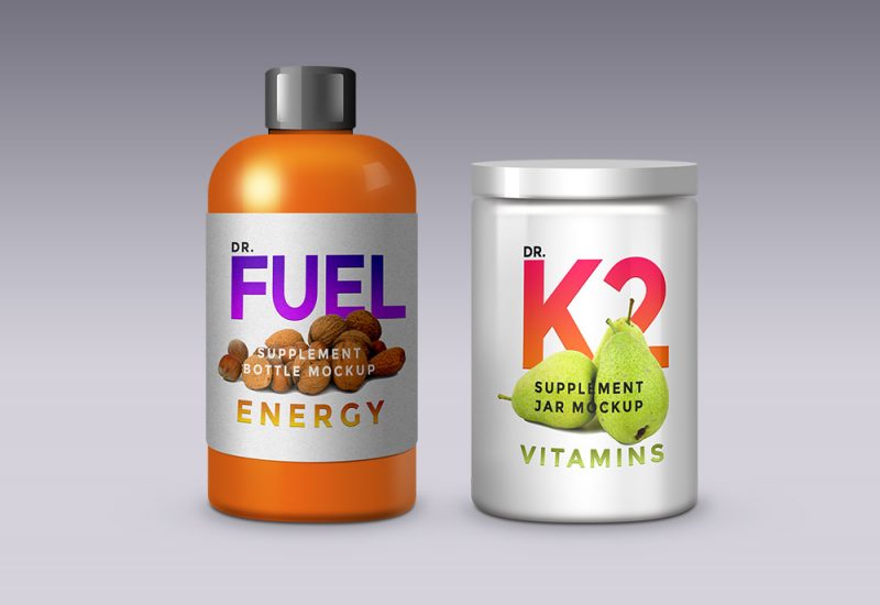Supplement Product Packaging Mockups