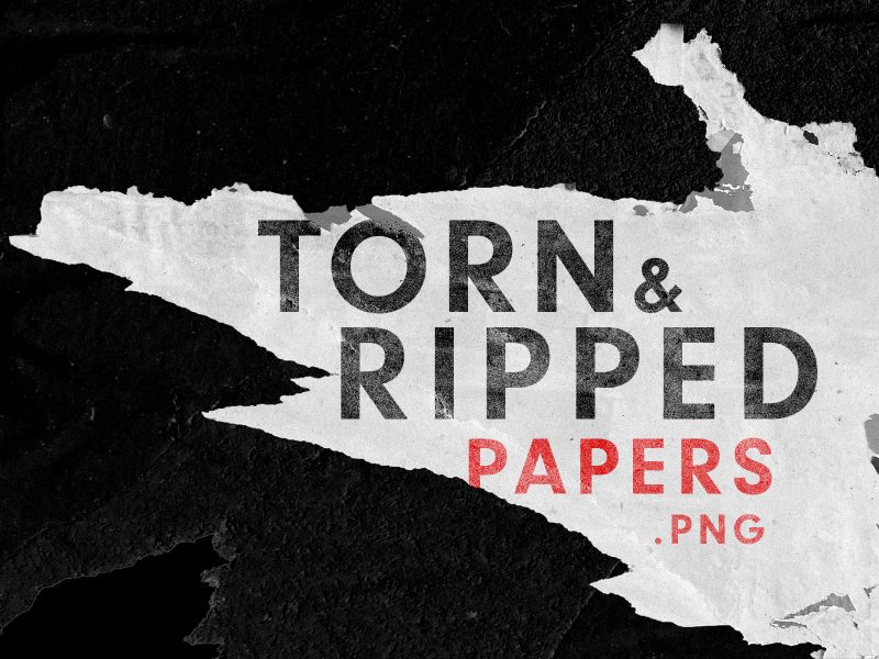 Torn And Ripped Paper Pieces