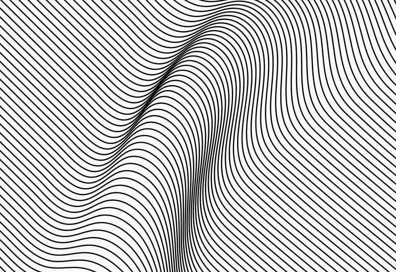 Vector Abstract Distorted Wavy Lines