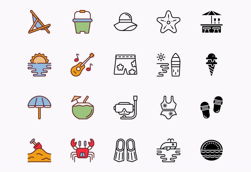 Vector-Beach-Icons-Pack