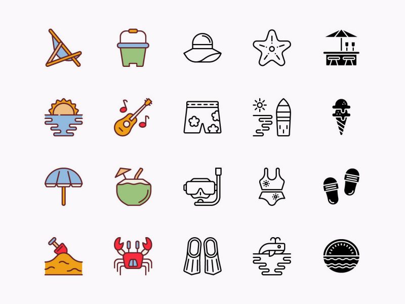 Vector-Beach-Icons-Pack