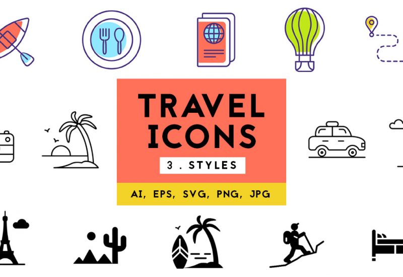 Vector Travel Icons Pack