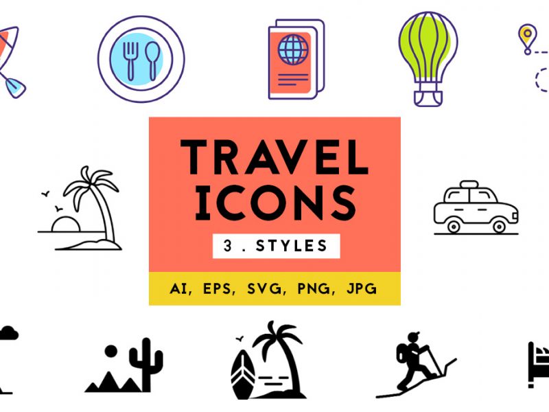 Vector Travel Icons Pack