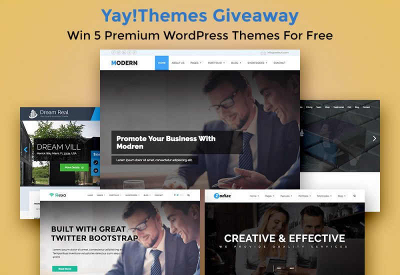 Wordpress Themes Giveaway YayThemes