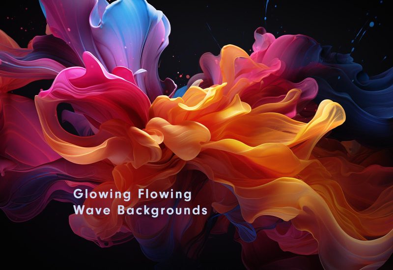 Abstract Digital Background With Glowing Flowing Wave