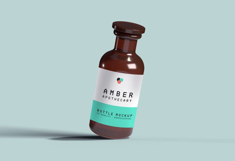 Amber Apothecary Bottle Mockup