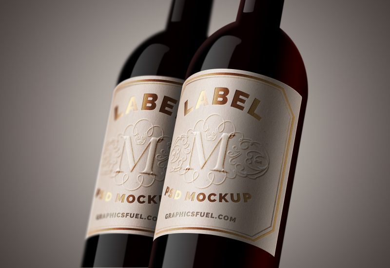 Bottle Label Mockup PSD