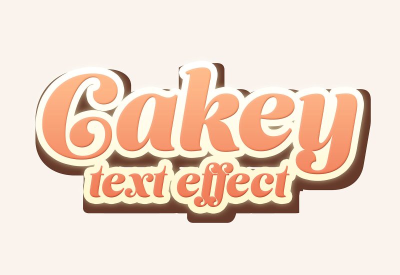 Cake text effect