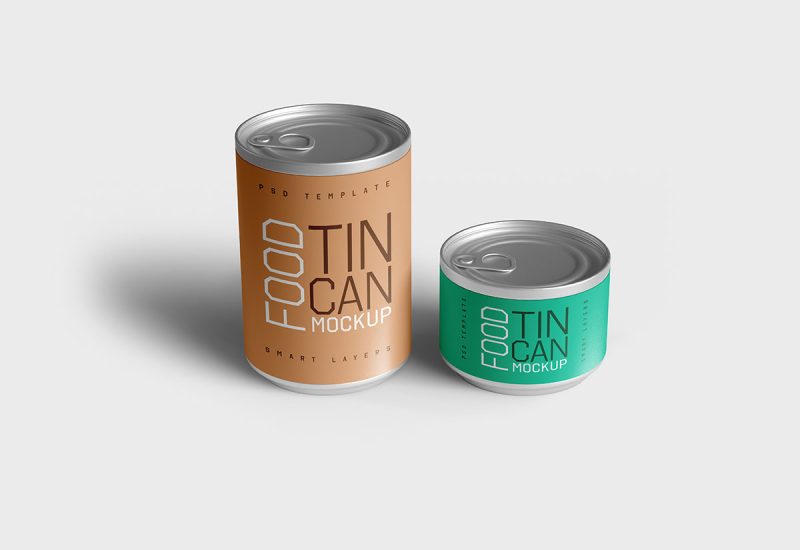 Food can mockups