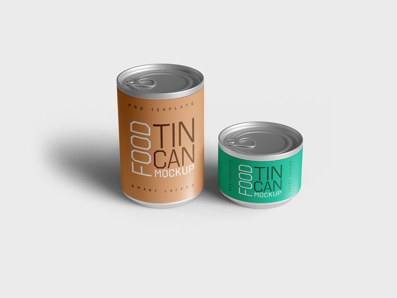 Food can mockups