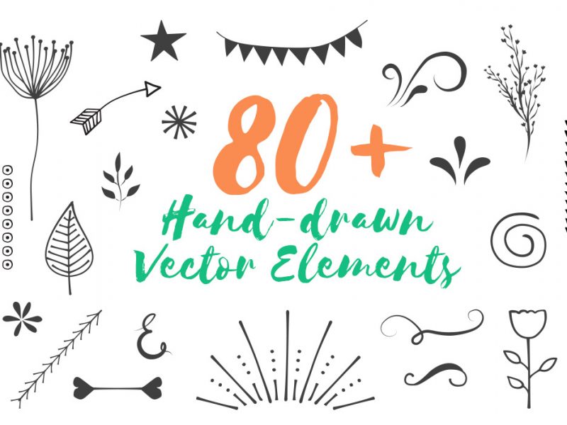 Free 80 Handdrawn Vector Elements