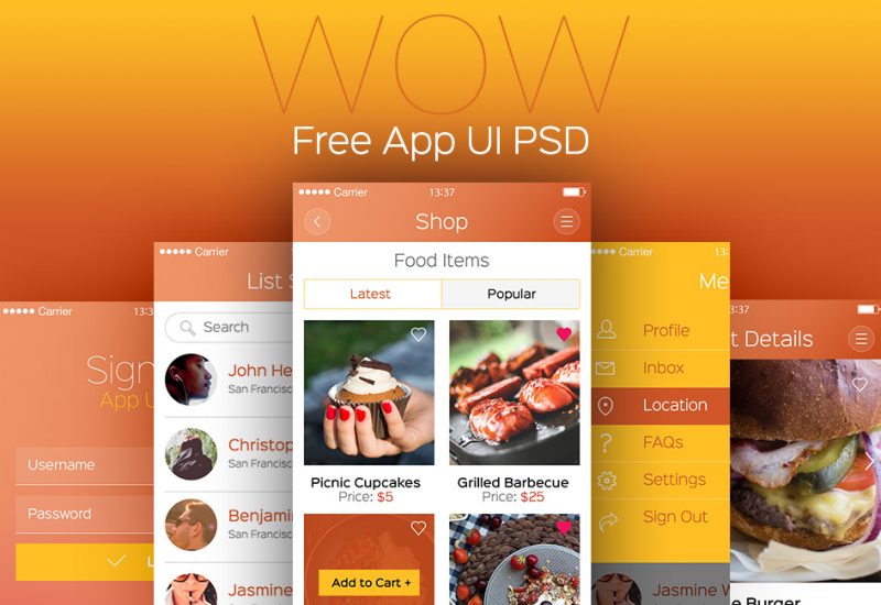 free-app-ui-psd