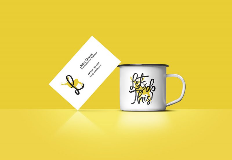 Free Business Card & Coffee Cup Mockup